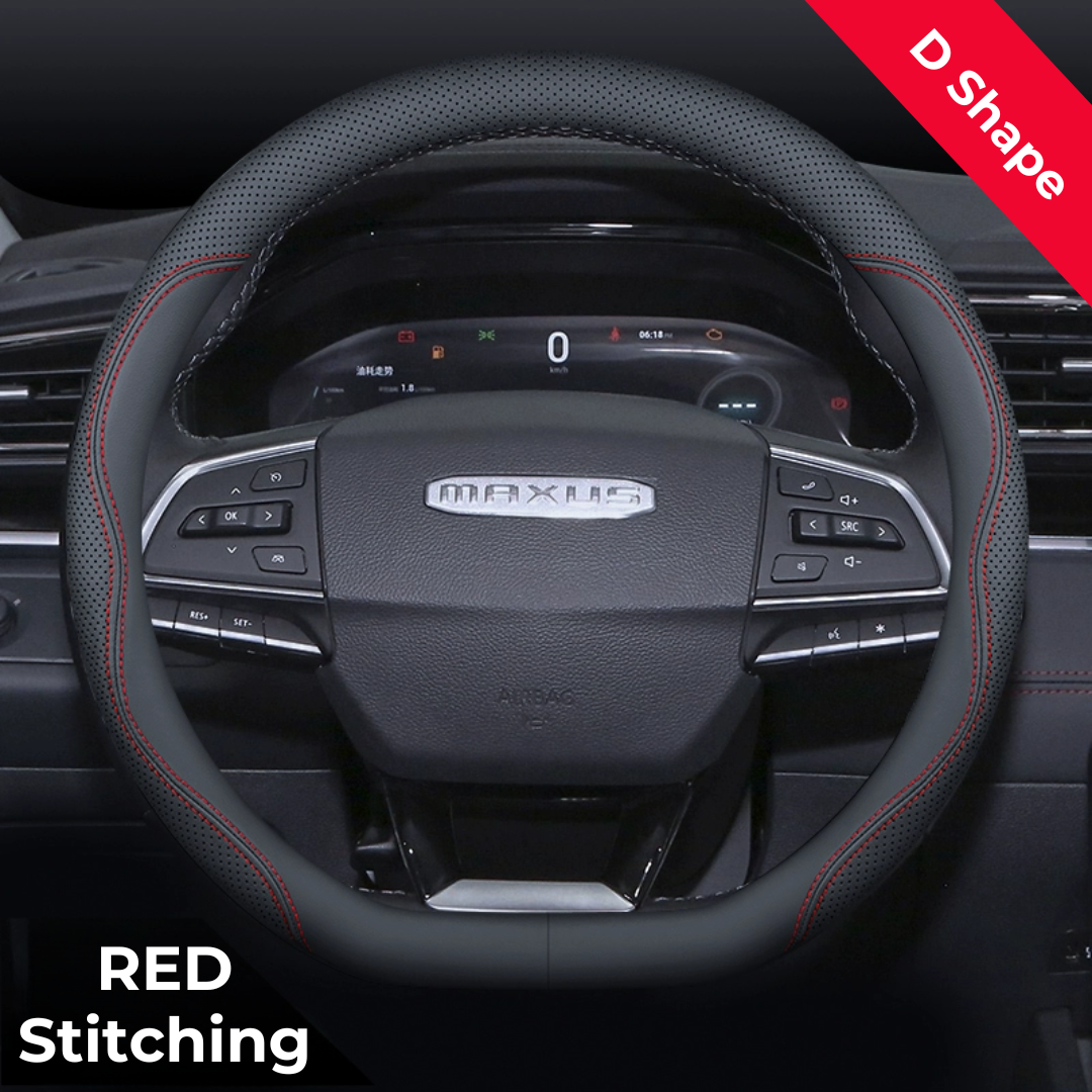 Maxus Premium Durable Genuine Leather Steering Wheel Cover