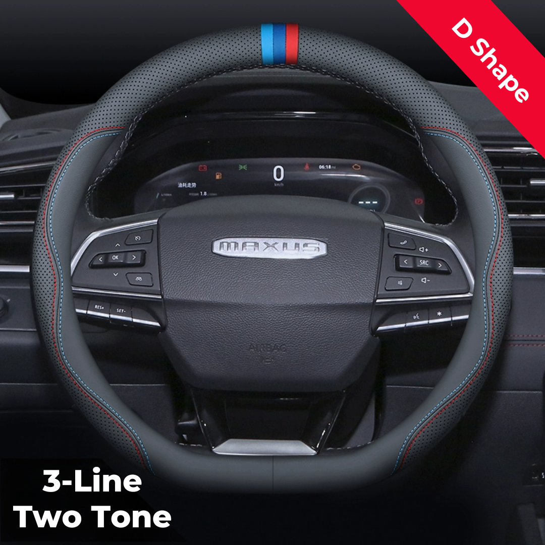 Maxus Premium Durable Genuine Leather Steering Wheel Cover