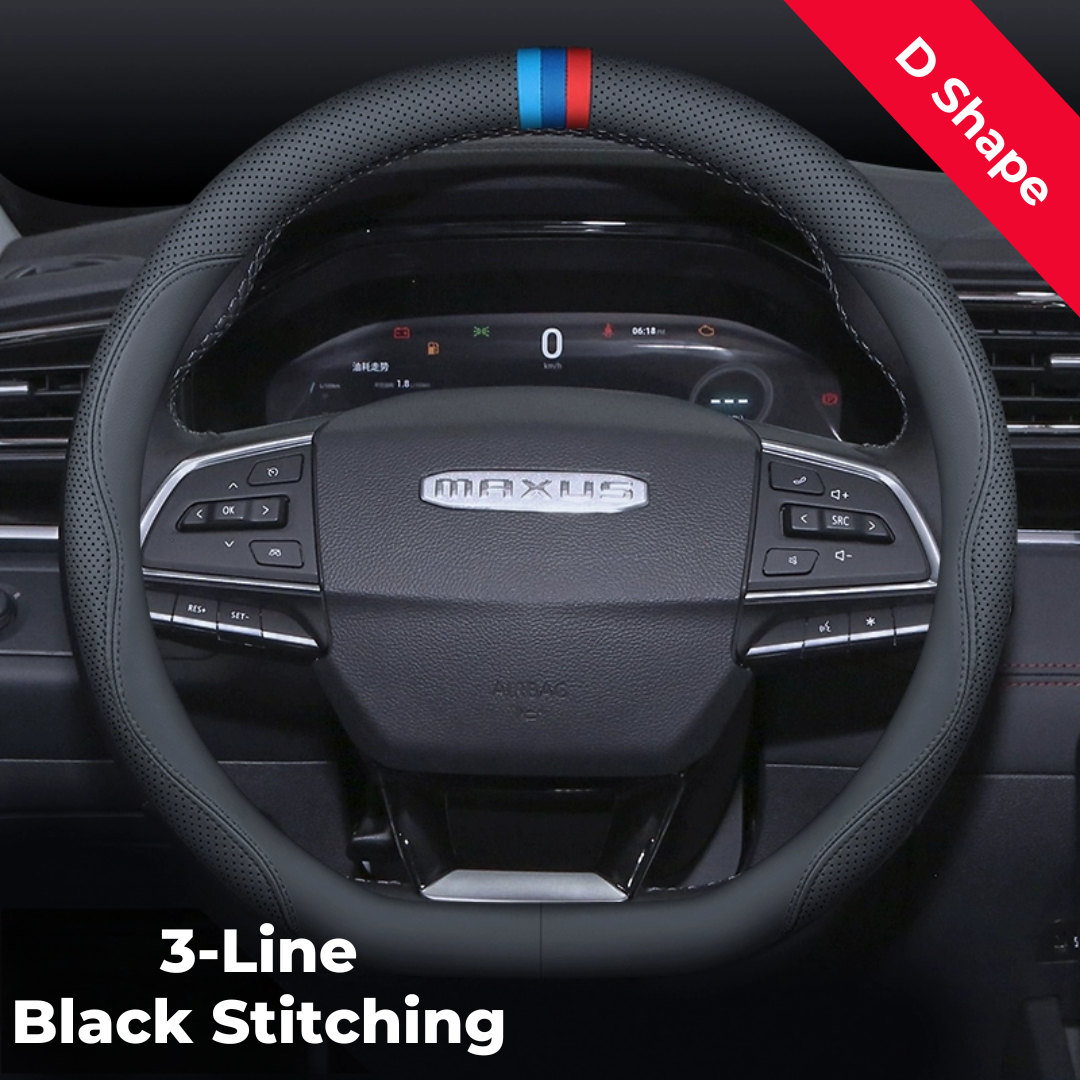 Maxus Premium Durable Genuine Leather Steering Wheel Cover