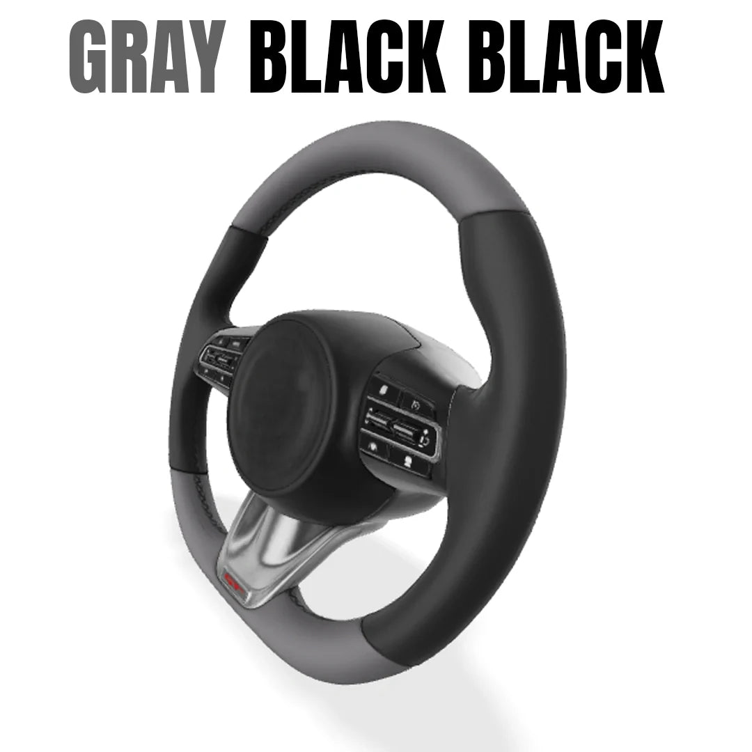 Premium Leather  Customization Steering Wheel Cover – DIY Sew Edition