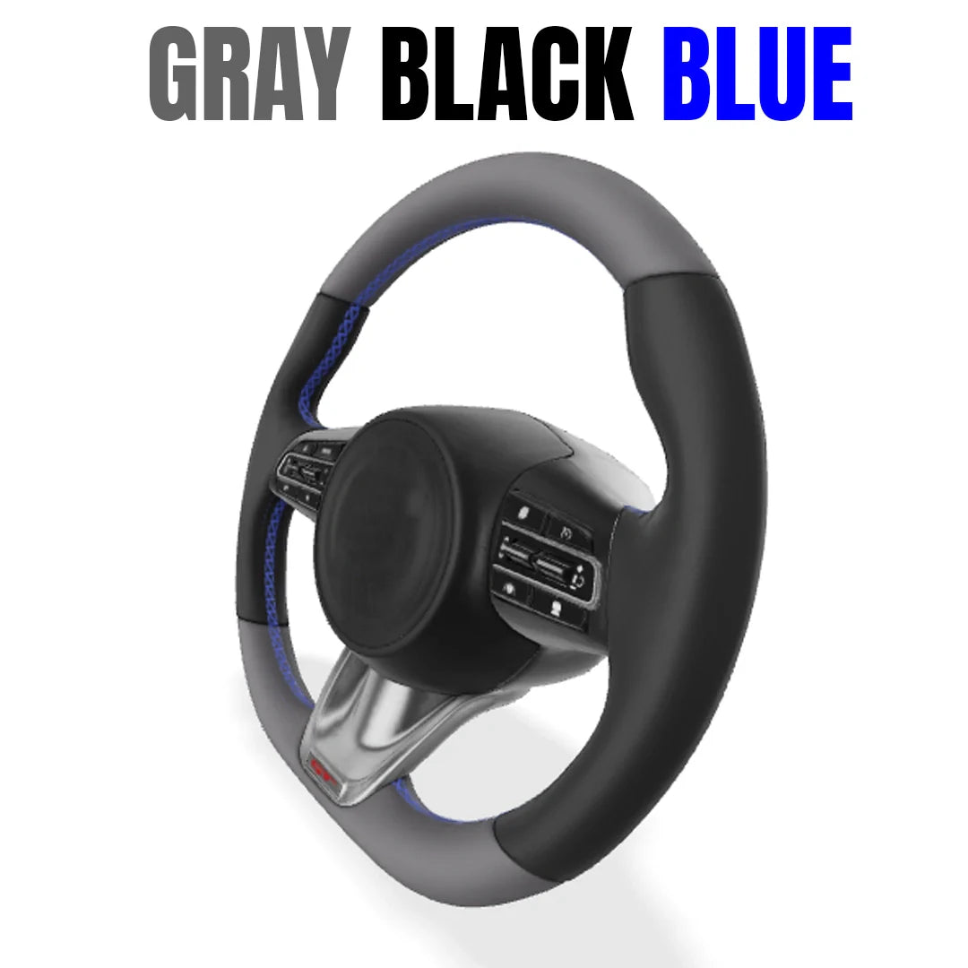 Premium Leather  Customization Steering Wheel Cover – DIY Sew Edition