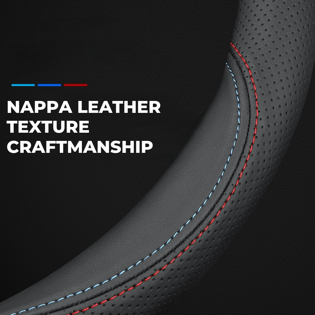 Maxus Premium Durable Genuine Leather Steering Wheel Cover
