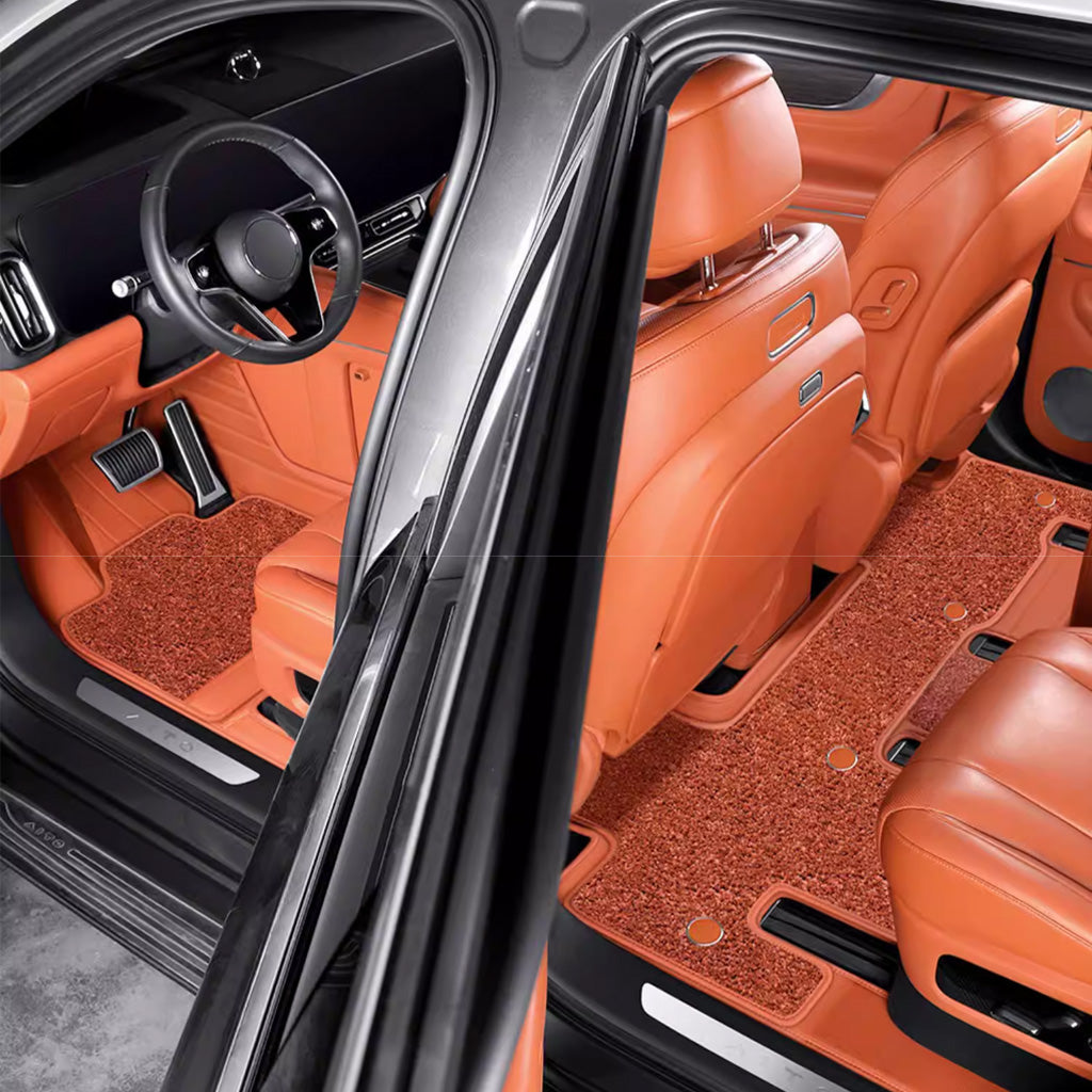 Tapetes de couro totalmente envolventes para carros - Logotipo personalizável