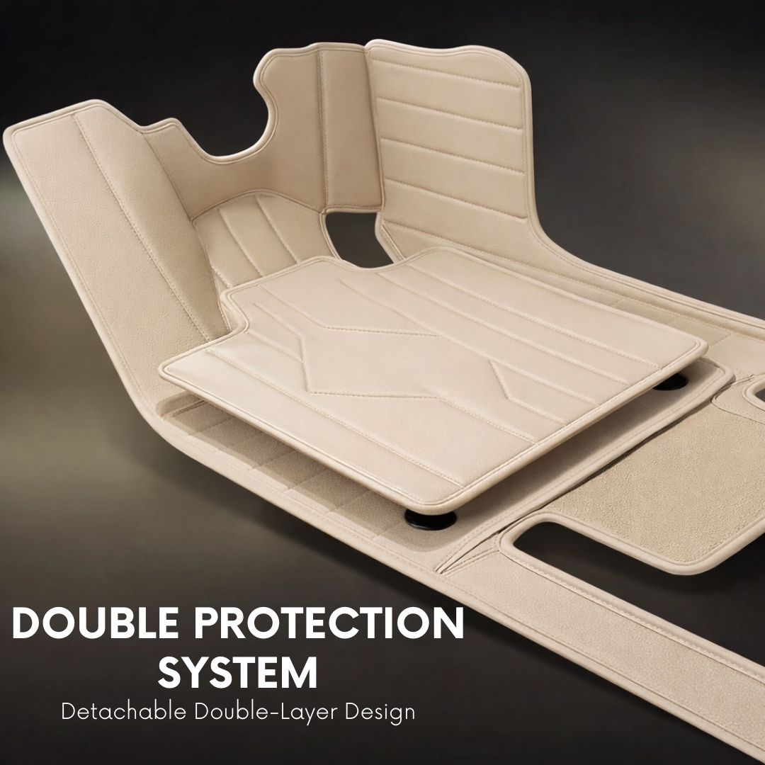 Tapetes de couro totalmente envolventes para carros - Logotipo personalizável