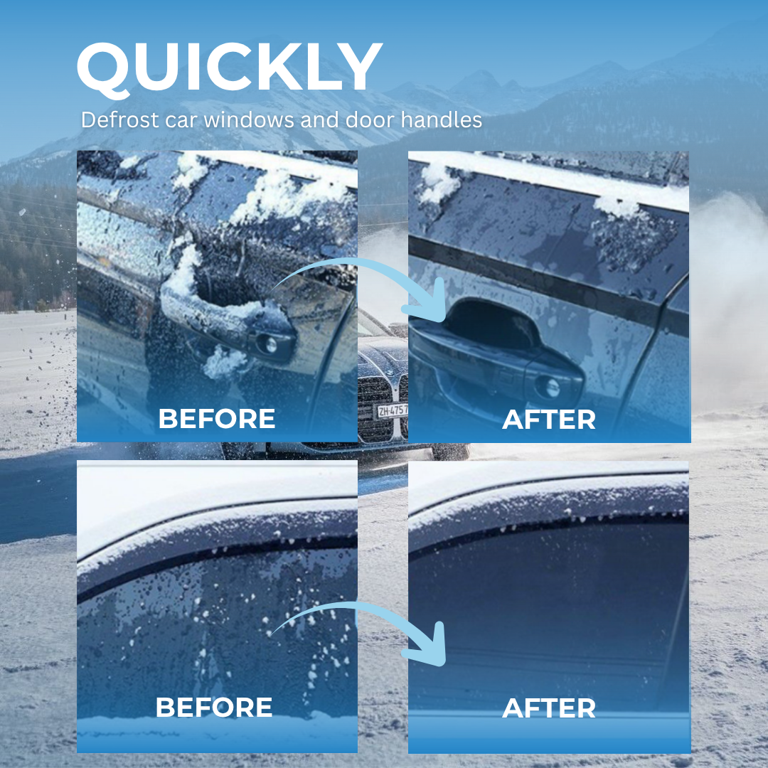 Fast-Acting Car Windshield De-Icer Spray – Quick Ice & Frost Remover