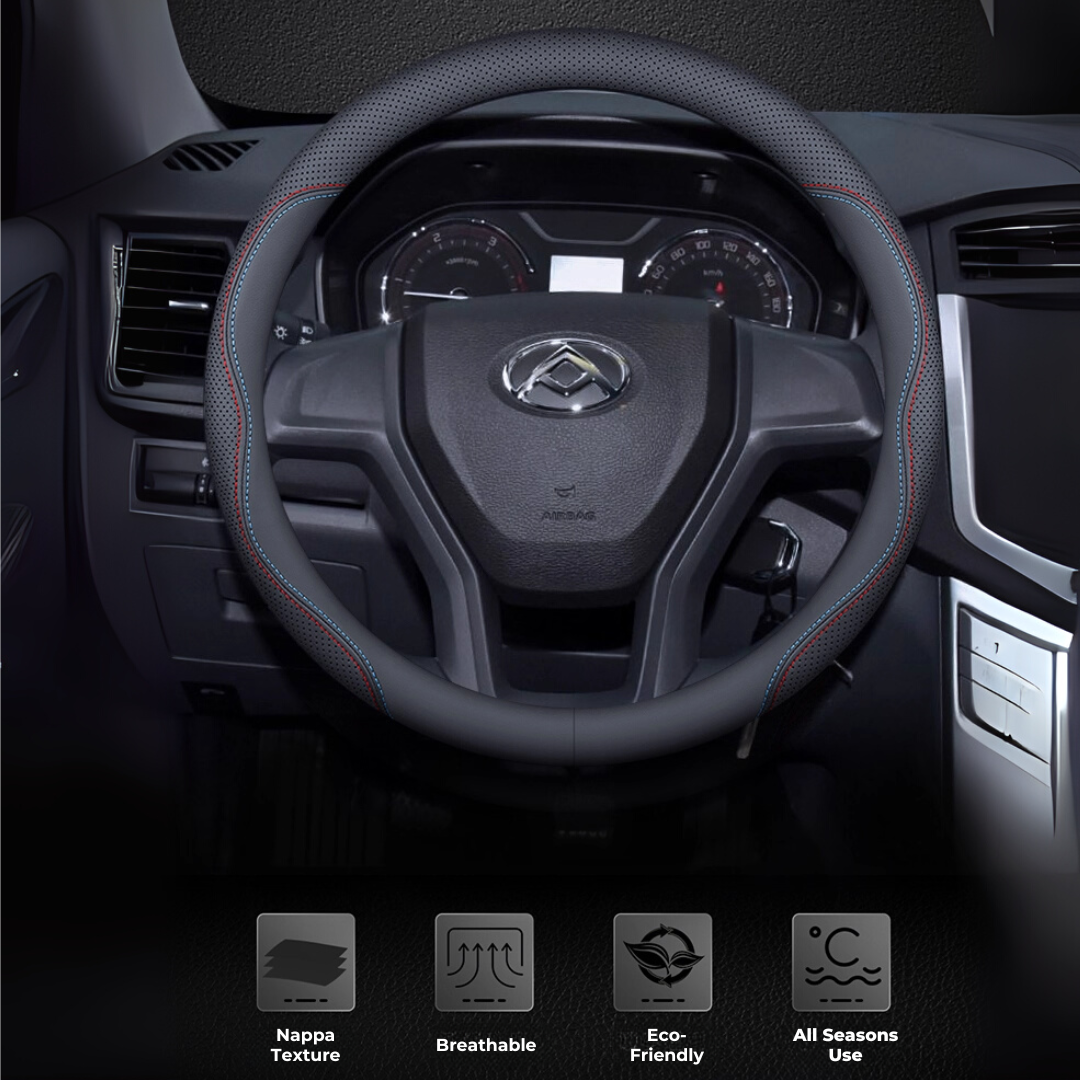 Maxus Premium Durable Genuine Leather Steering Wheel Cover