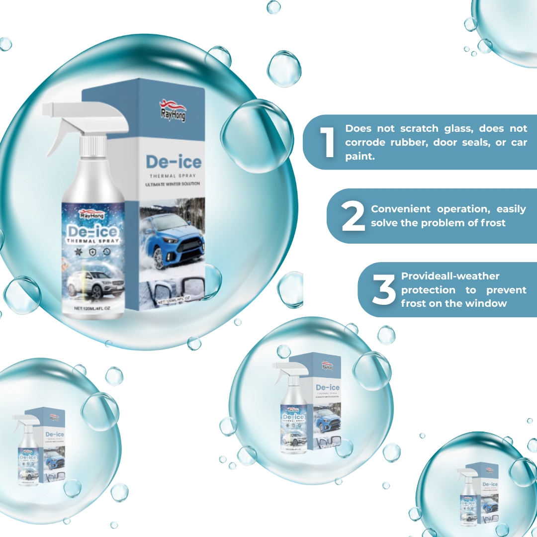 Fast-Acting Car Windshield De-Icer Spray – Quick Ice & Frost Remover