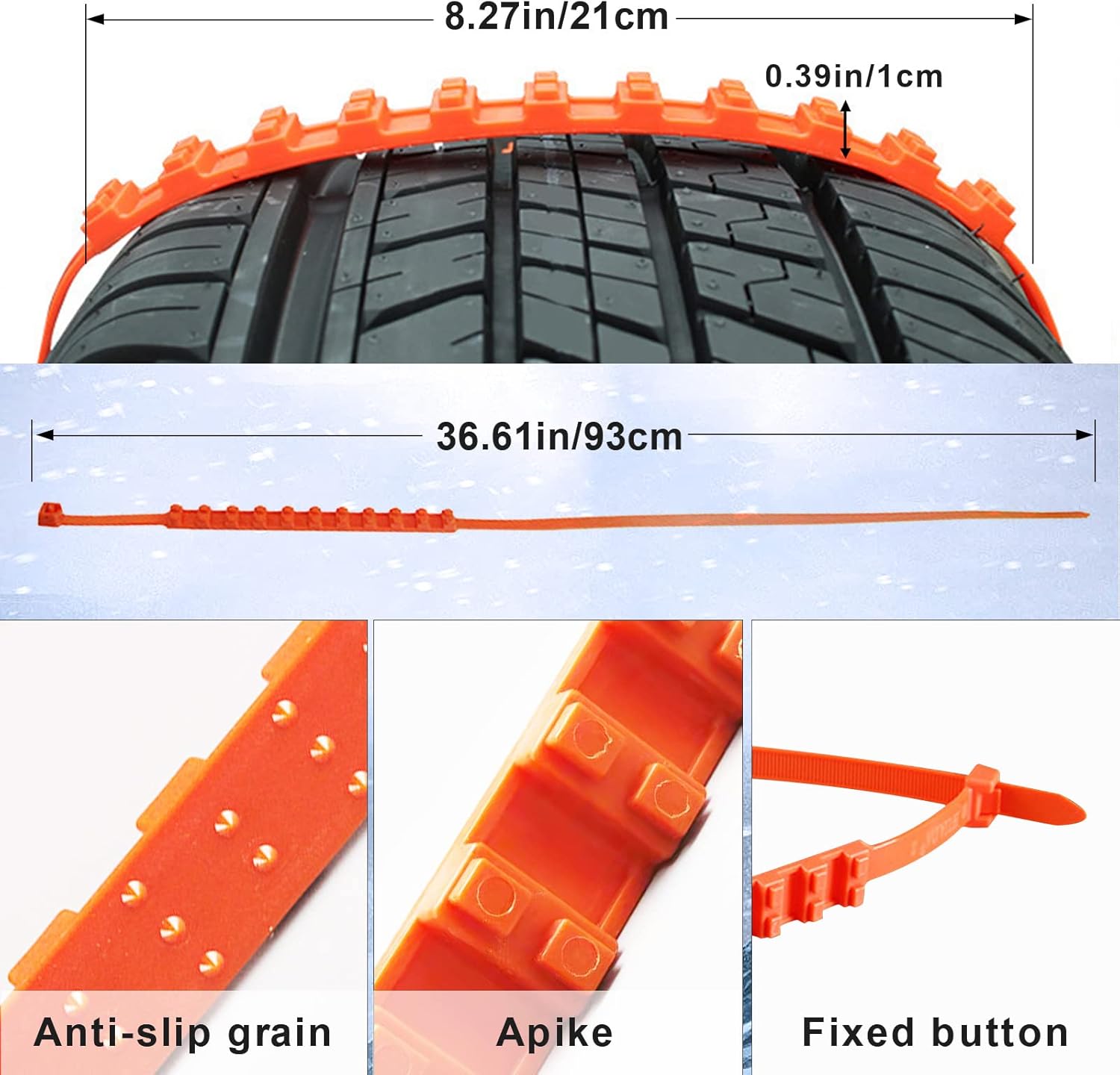 Anti Skid Snow Chains Car Winter Tire Wheels Chain