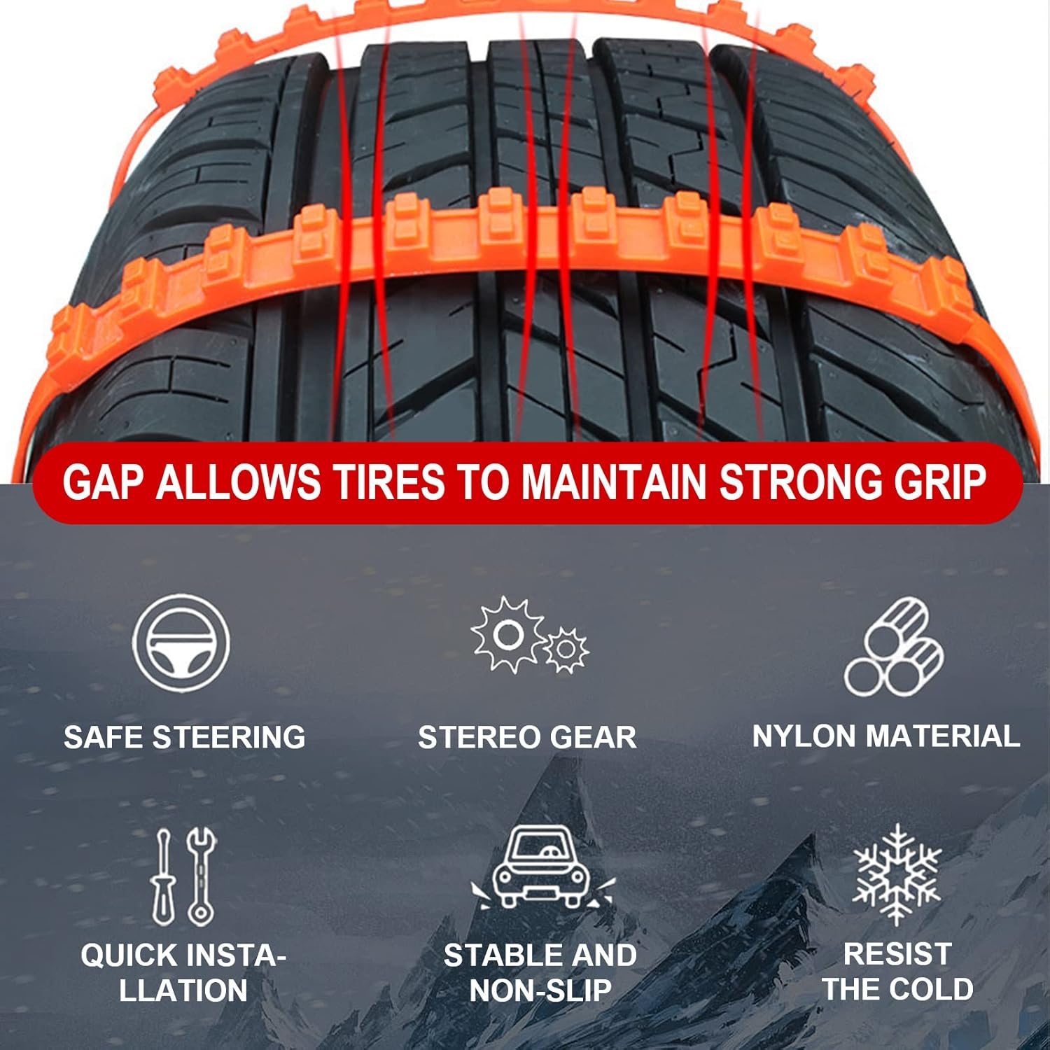 Anti Skid Snow Chains Car Winter Tire Wheels Chain