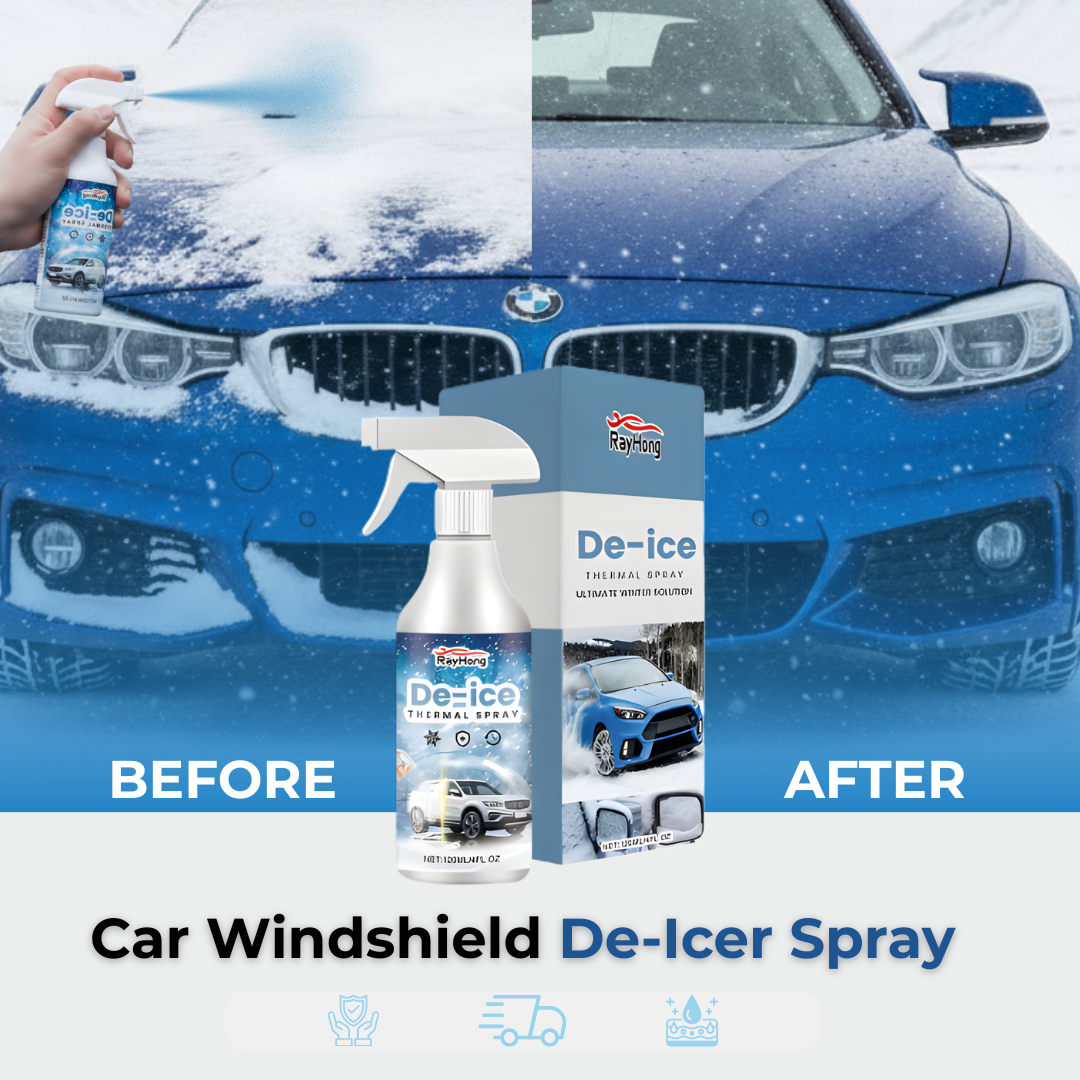 Fast-Acting Car Windshield De-Icer Spray – Quick Ice & Frost Remover