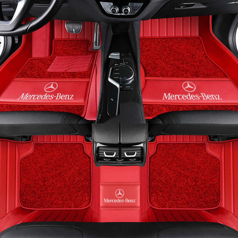 Lennox Full-enclosed Leather Car Floor Mats - Logo Customizable