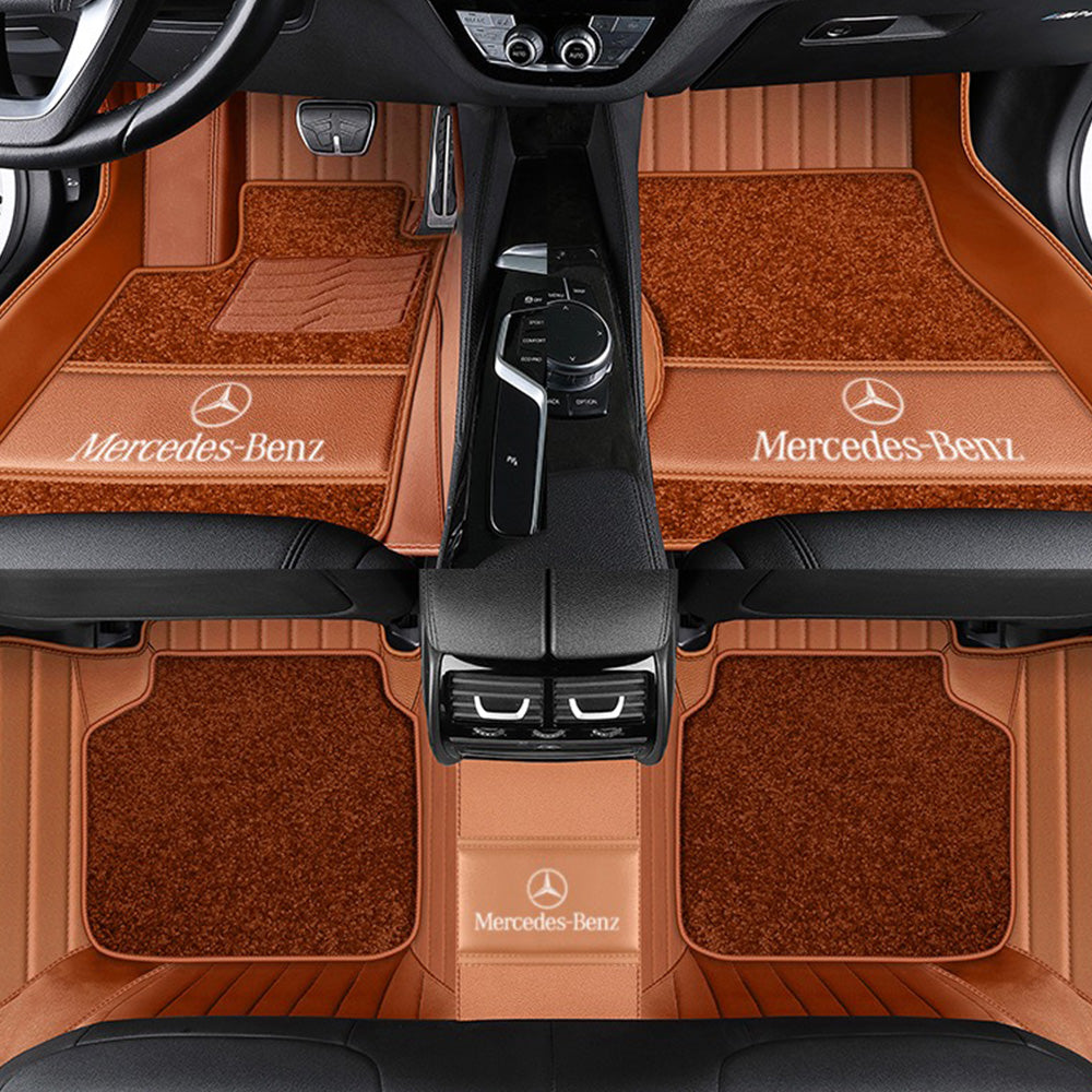 Lennox Full-enclosed Leather Car Floor Mats - Logo Customizable
