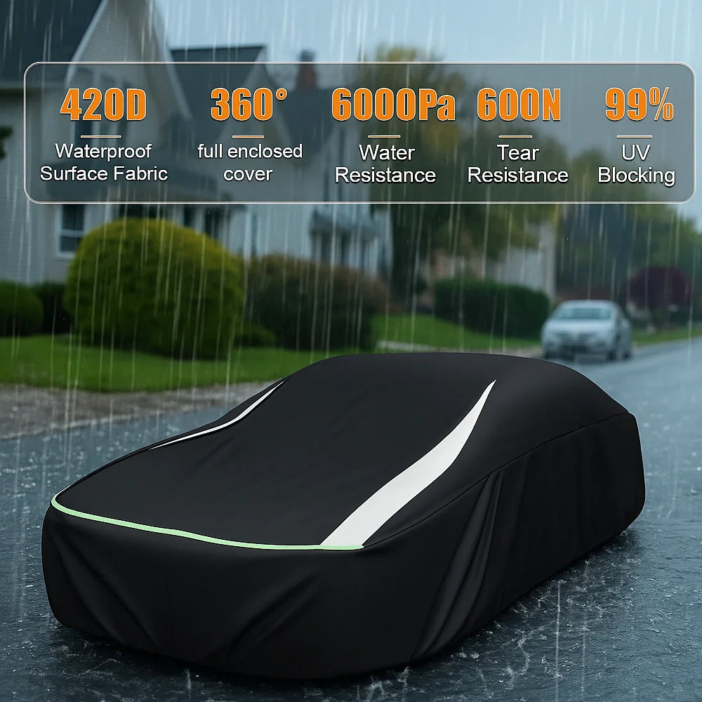 Full Enclosed Car Cover | Waterproof 420D, All-Weather Cover