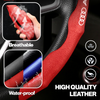 Tammy Breathable Anti Slip Leather Car Steering Wheel Cover Universal Fit