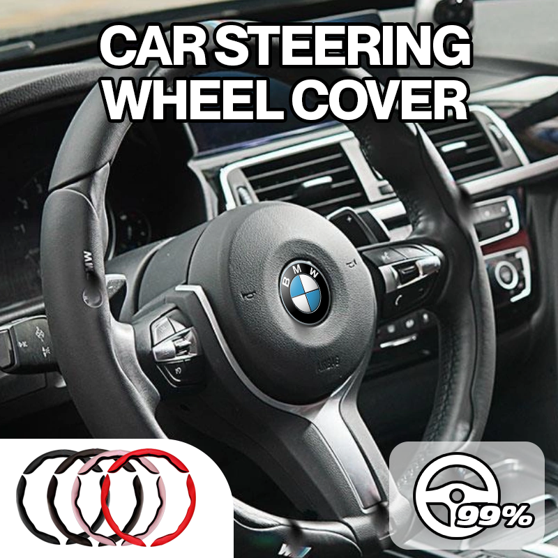 Thames Breathable Anti Slip Leather Car Steering Wheel Cover Universal Fit