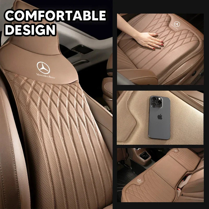 AeroComfort 2025 Universal Breathable Waterproof Leather Car Seat Cushion – Memory Foam Support for Cars, SUVs & Trucks