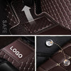 Silas Double-Layer Leather Car Floor Mats with Logo Customizable