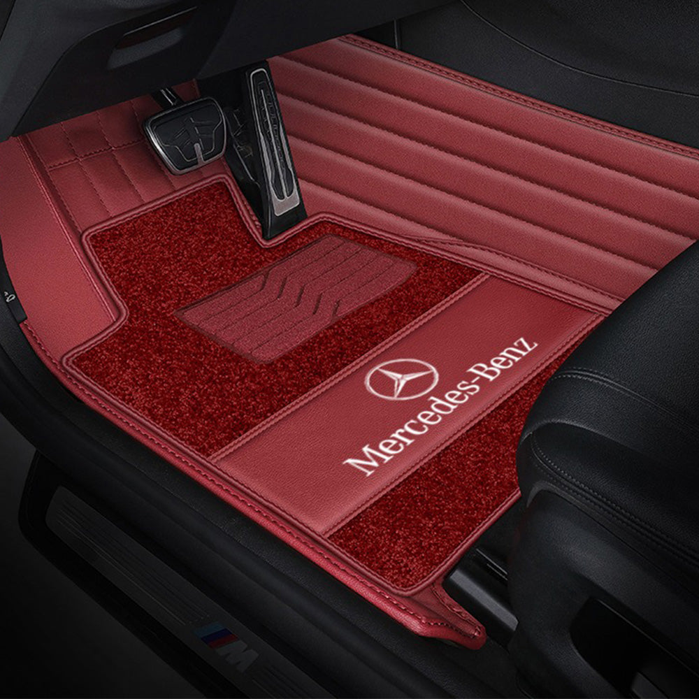 Lennox Full-enclosed Leather Car Floor Mats - Logo Customizable