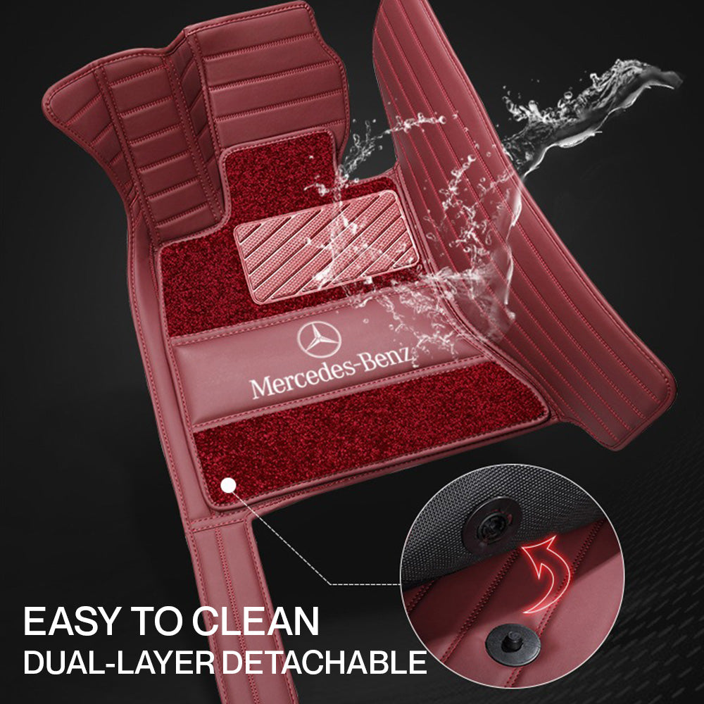 Lennox Full-enclosed Leather Car Floor Mats - Logo Customizable