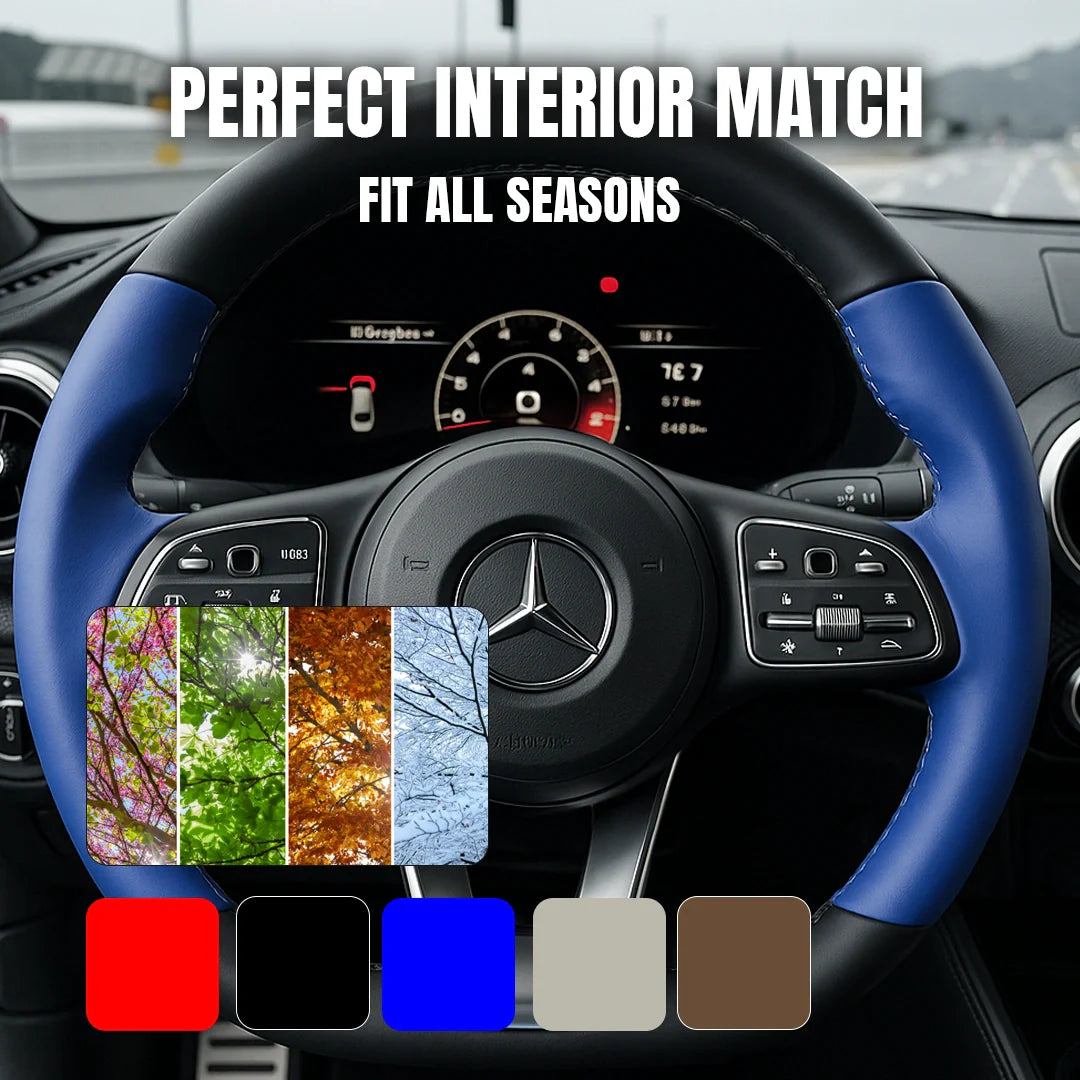 Premium Leather  Customization Steering Wheel Cover – DIY Sew Edition
