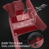 Lennox Full-enclosed Leather Car Floor Mats - Logo Customizable