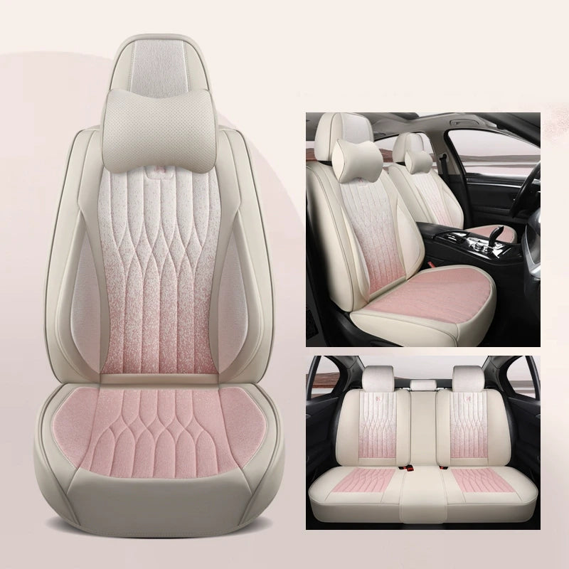 (New Arrival) 2025 Berry Car Seat Cover Set | Premium Leather Seat Cushion for Maximum Protection