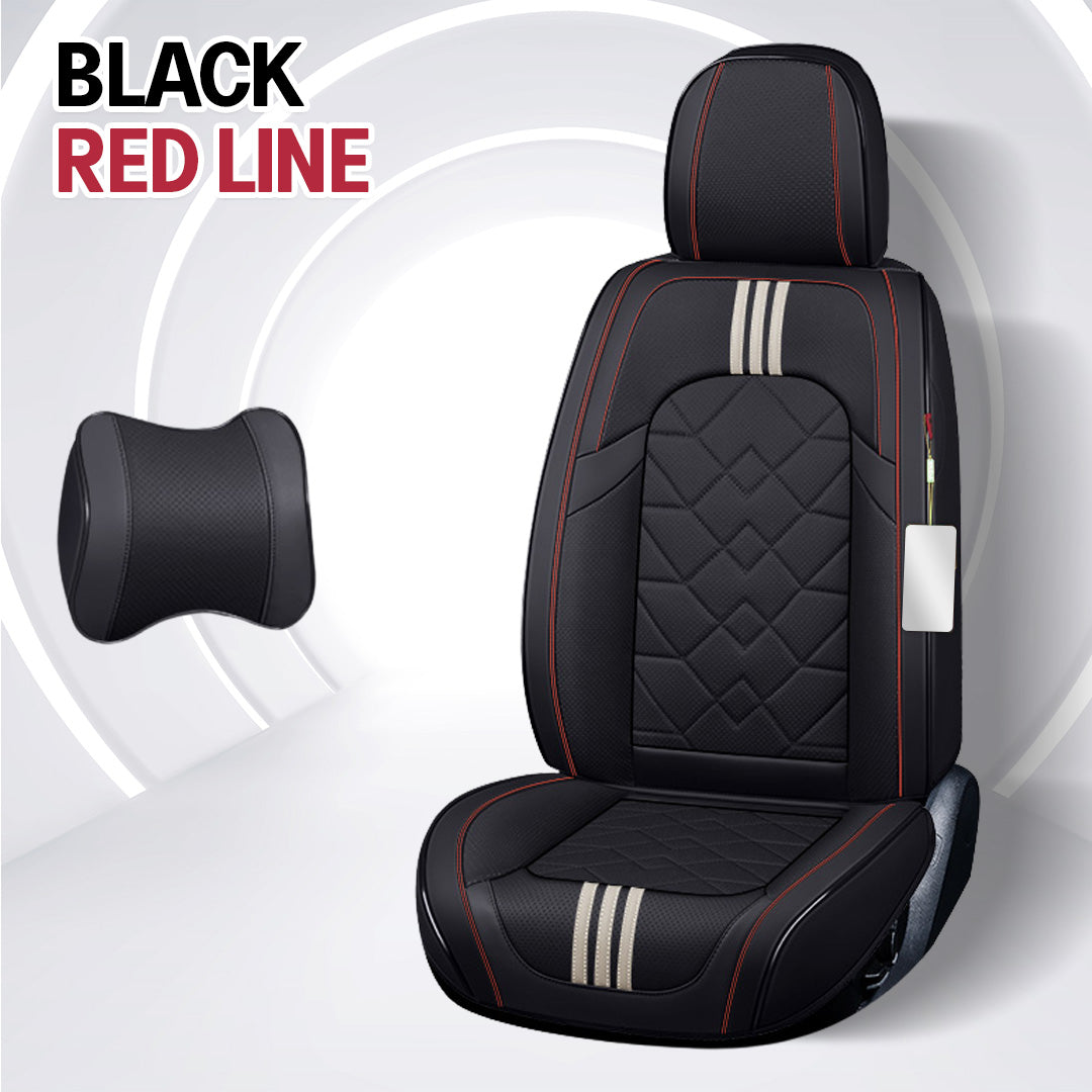 Hollan Car Seat Covers Full Set, Universal Breathable Waterproof Vehicle Leather Cover for Cars, SUV