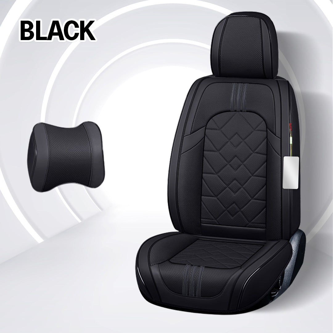 Hollan Car Seat Covers Full Set, Universal Breathable Waterproof Vehicle Leather Cover for Cars, SUV