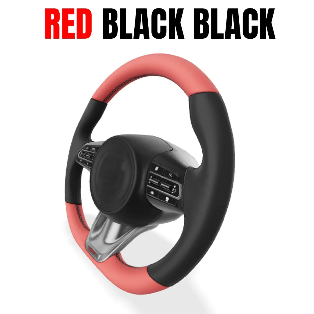 Premium Leather  Customization Steering Wheel Cover – DIY Sew Edition