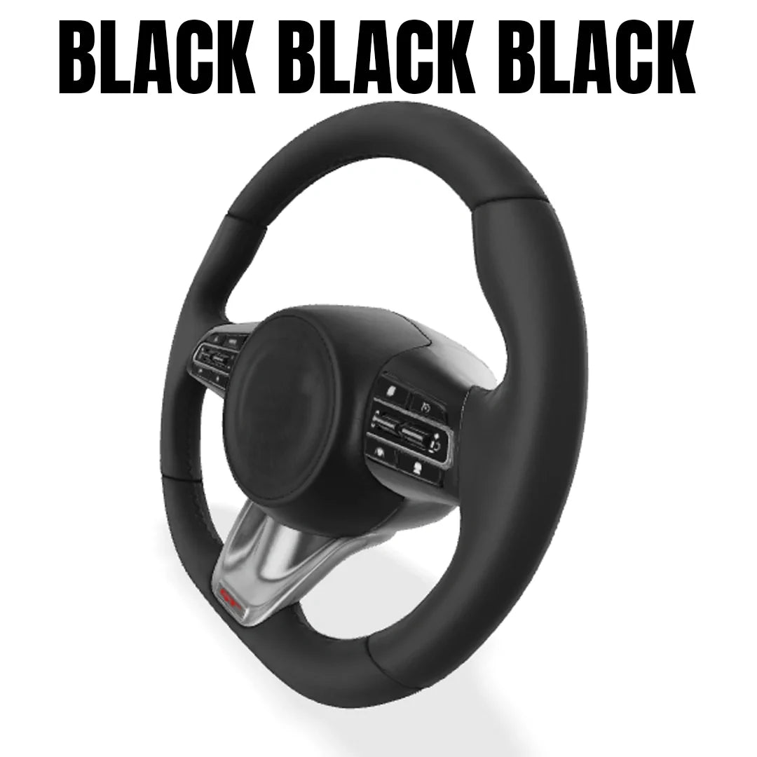 Premium Leather  Customization Steering Wheel Cover – DIY Sew Edition