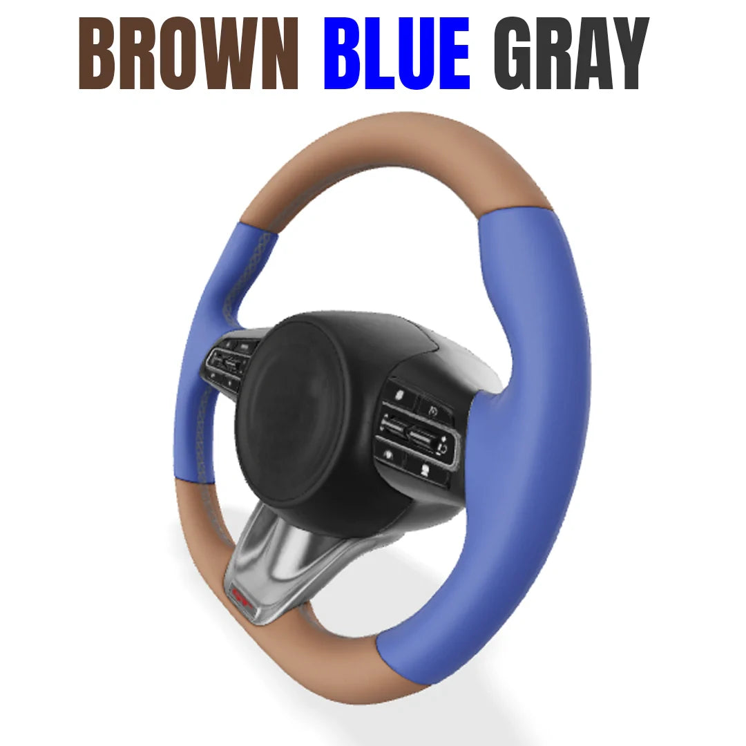 Premium Leather  Customization Steering Wheel Cover – DIY Sew Edition