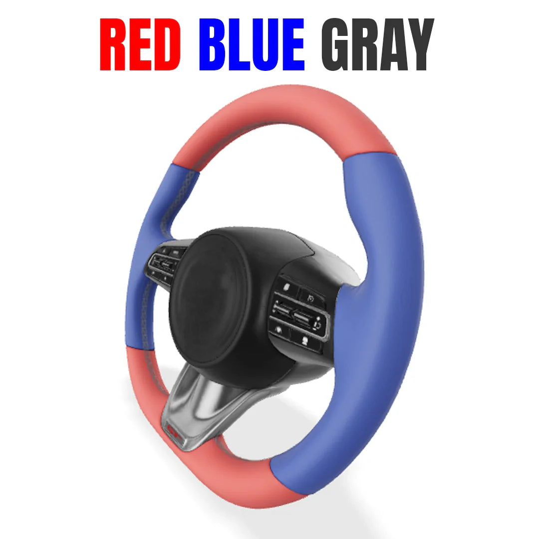 Premium Leather  Customization Steering Wheel Cover – DIY Sew Edition