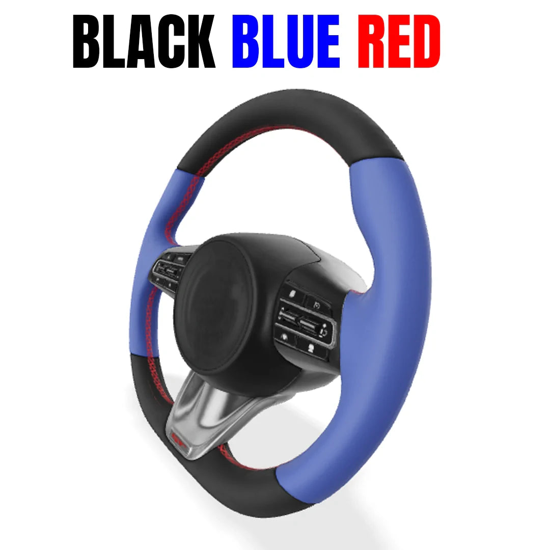 Premium Leather  Customization Steering Wheel Cover – DIY Sew Edition