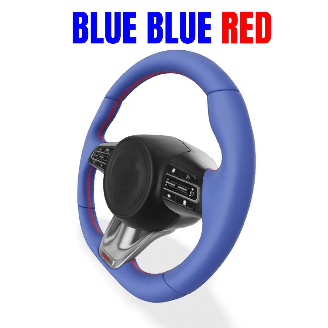 Premium Leather  Customization Steering Wheel Cover – DIY Sew Edition