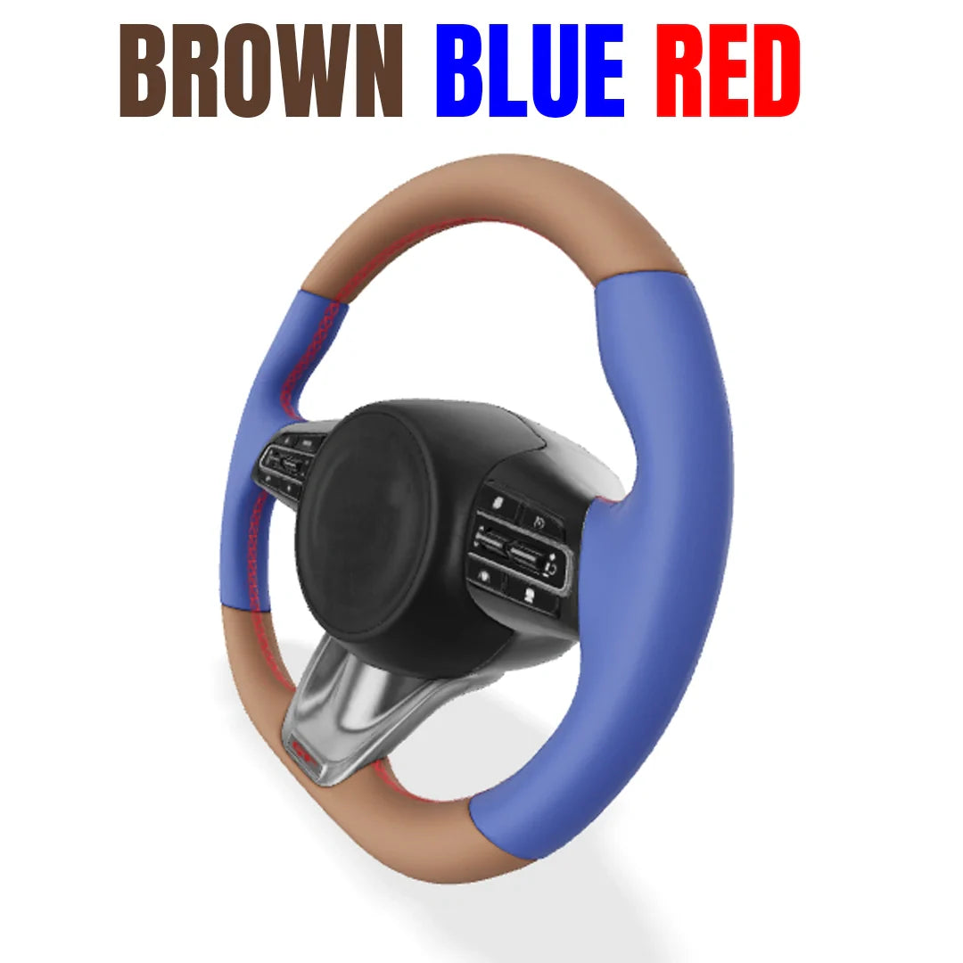 Premium Leather  Customization Steering Wheel Cover – DIY Sew Edition