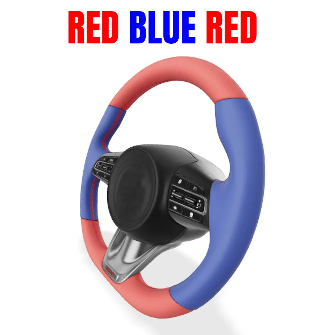 Premium Leather  Customization Steering Wheel Cover – DIY Sew Edition