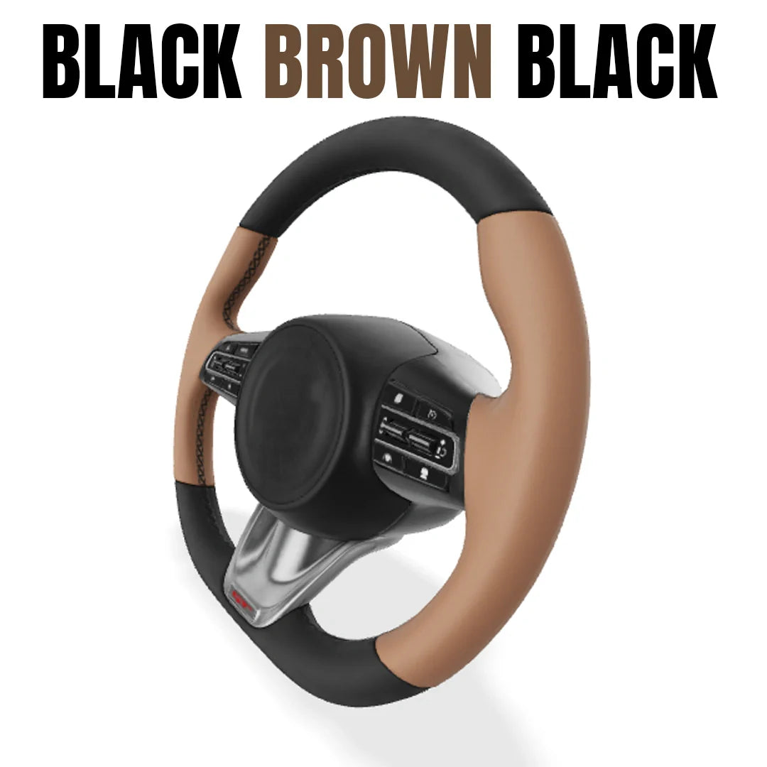 Premium Leather  Customization Steering Wheel Cover – DIY Sew Edition