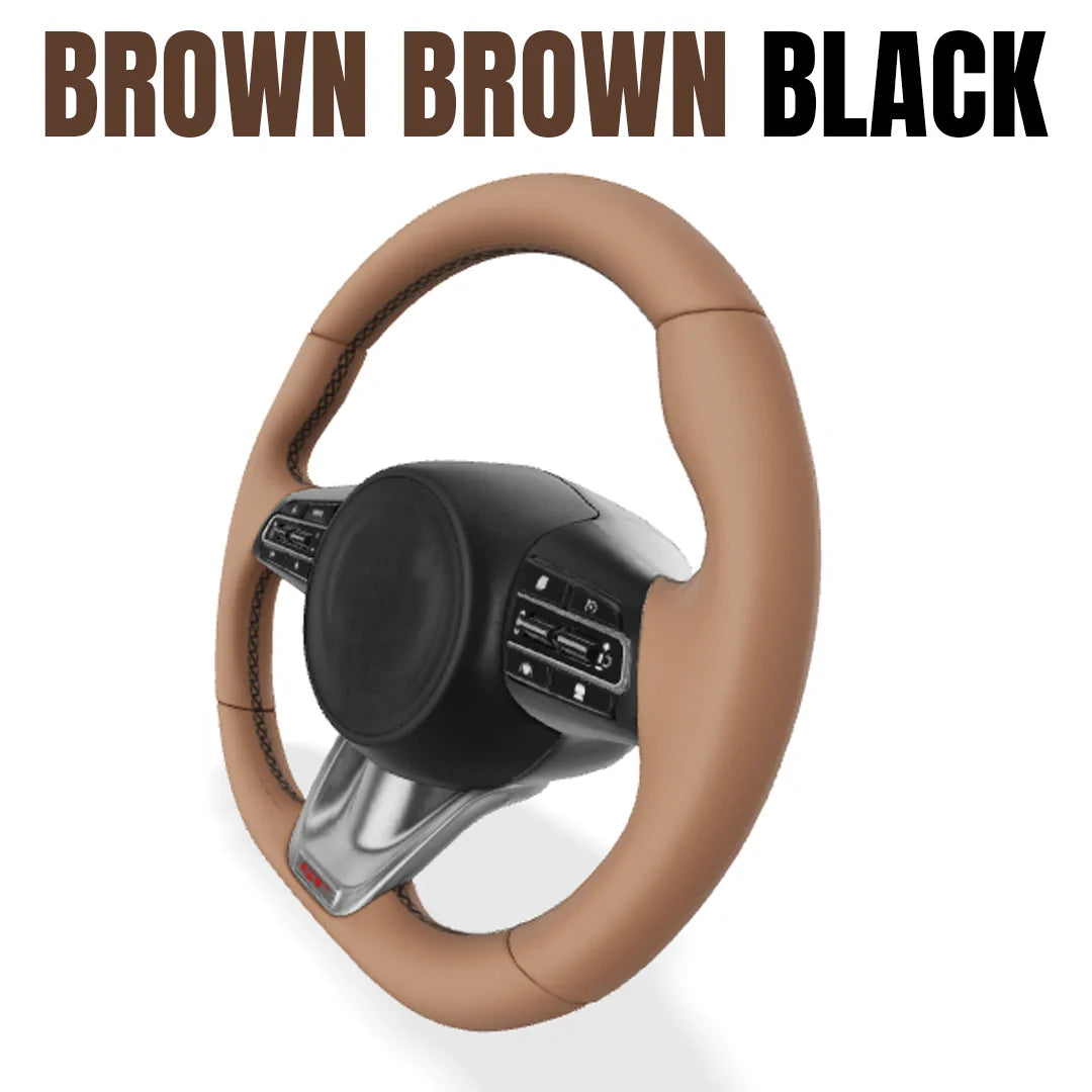 Premium Leather  Customization Steering Wheel Cover – DIY Sew Edition