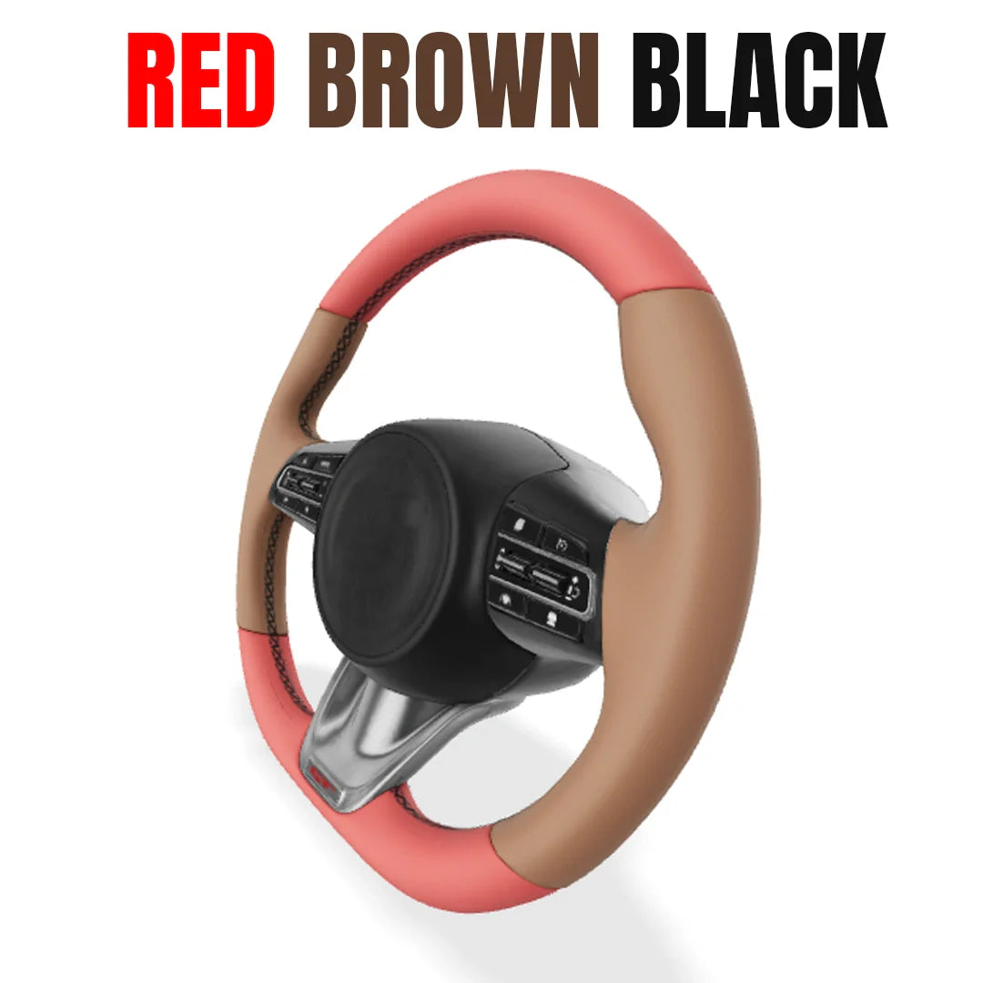 Premium Leather  Customization Steering Wheel Cover – DIY Sew Edition