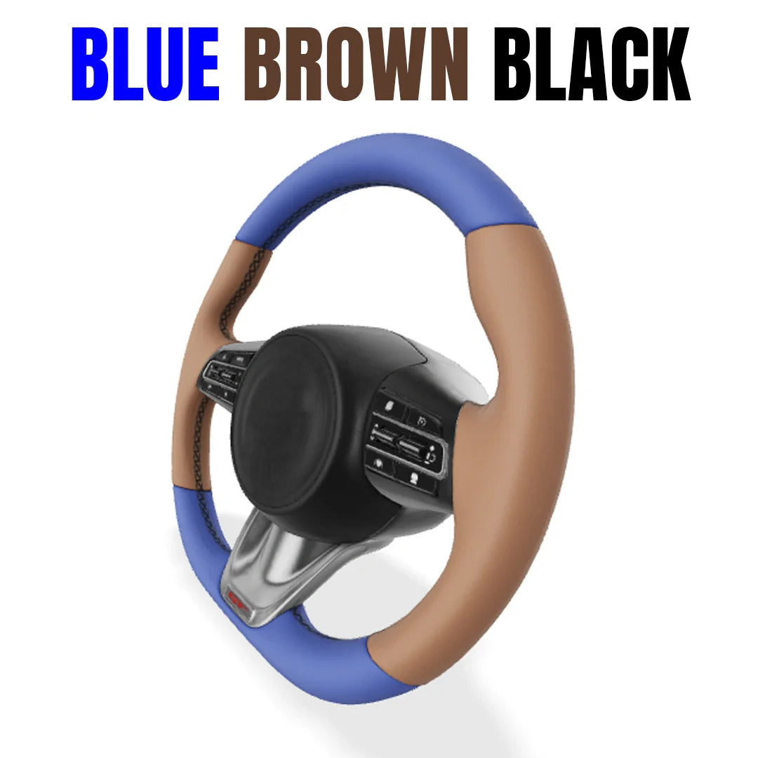 Premium Leather  Customization Steering Wheel Cover – DIY Sew Edition