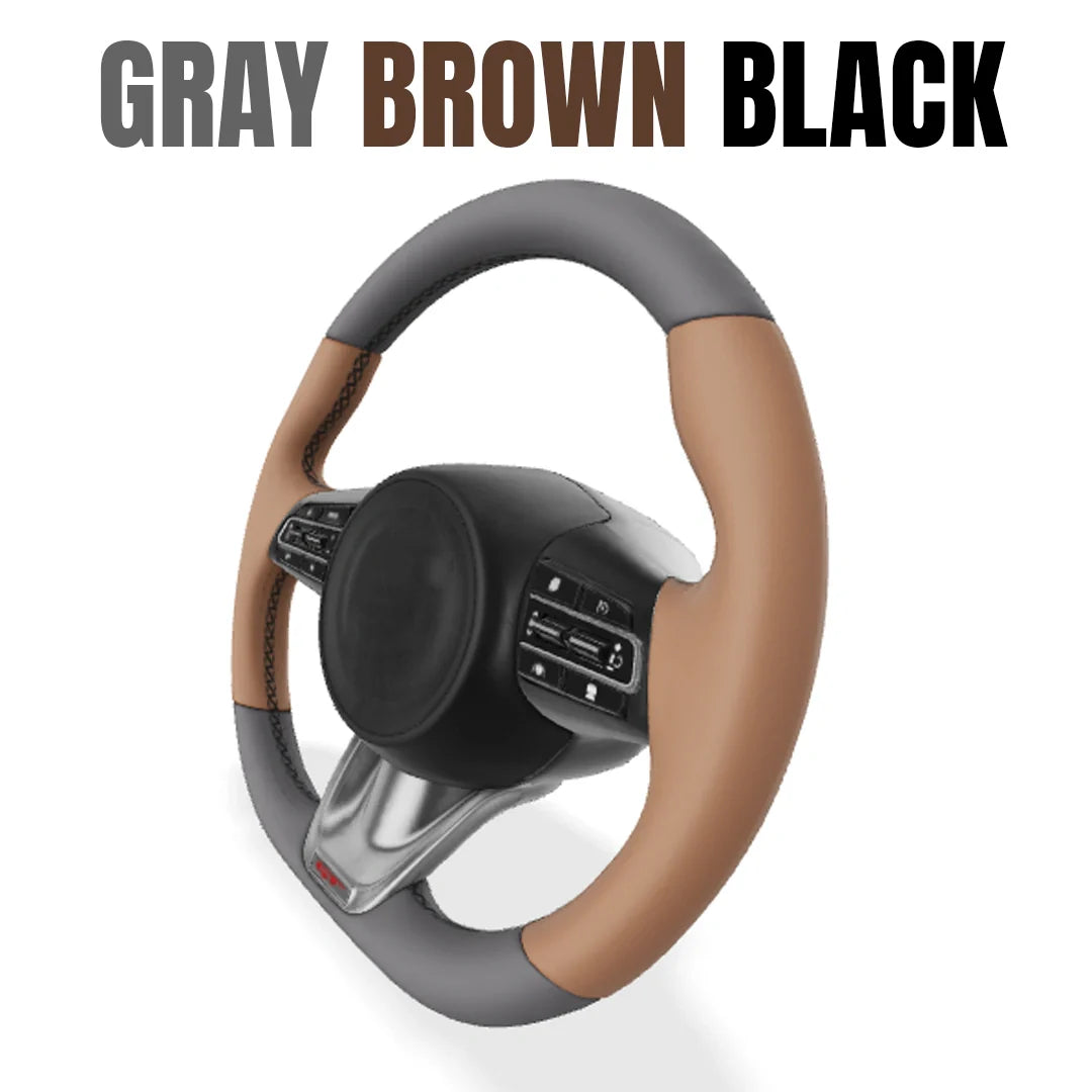 Premium Leather  Customization Steering Wheel Cover – DIY Sew Edition