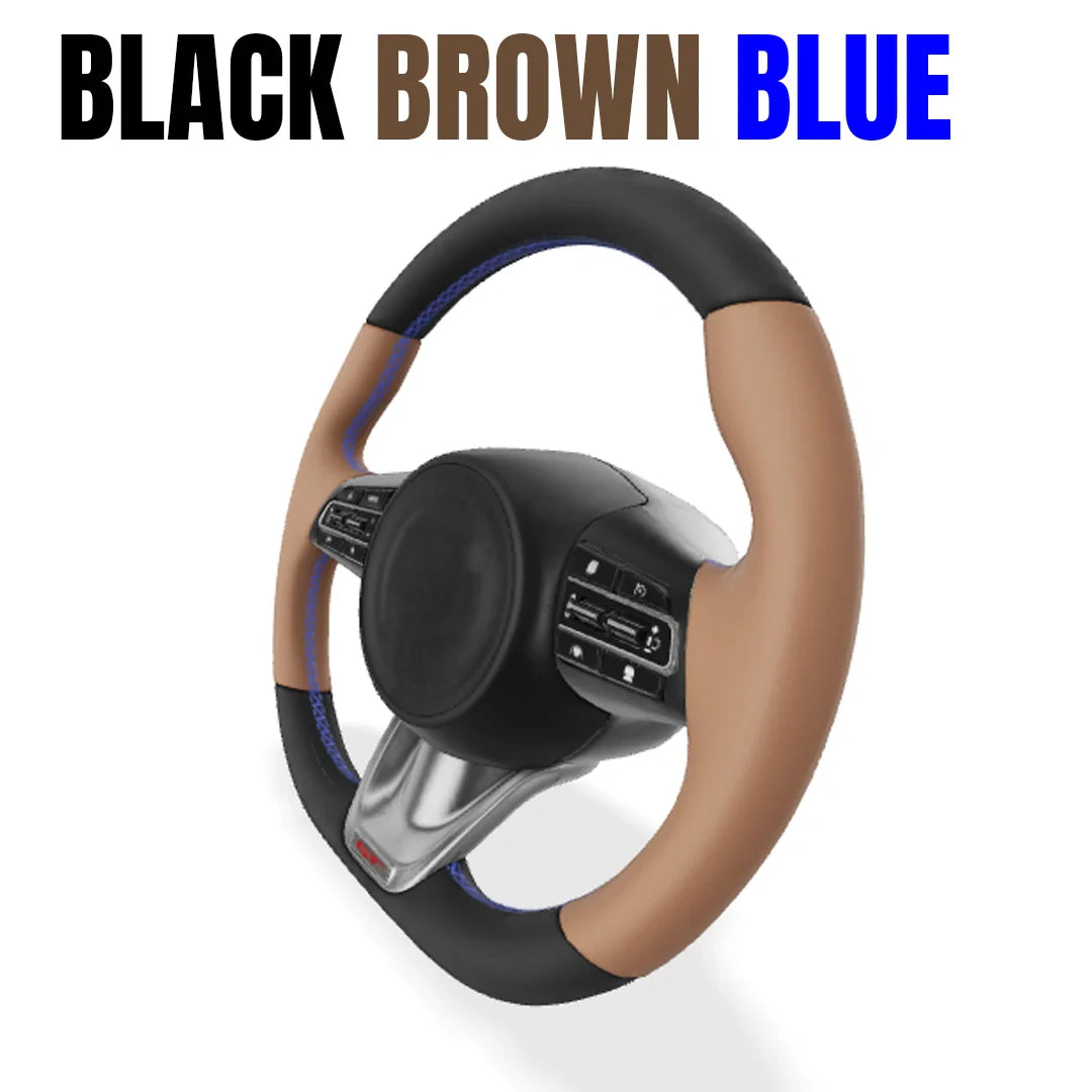 Premium Leather  Customization Steering Wheel Cover – DIY Sew Edition
