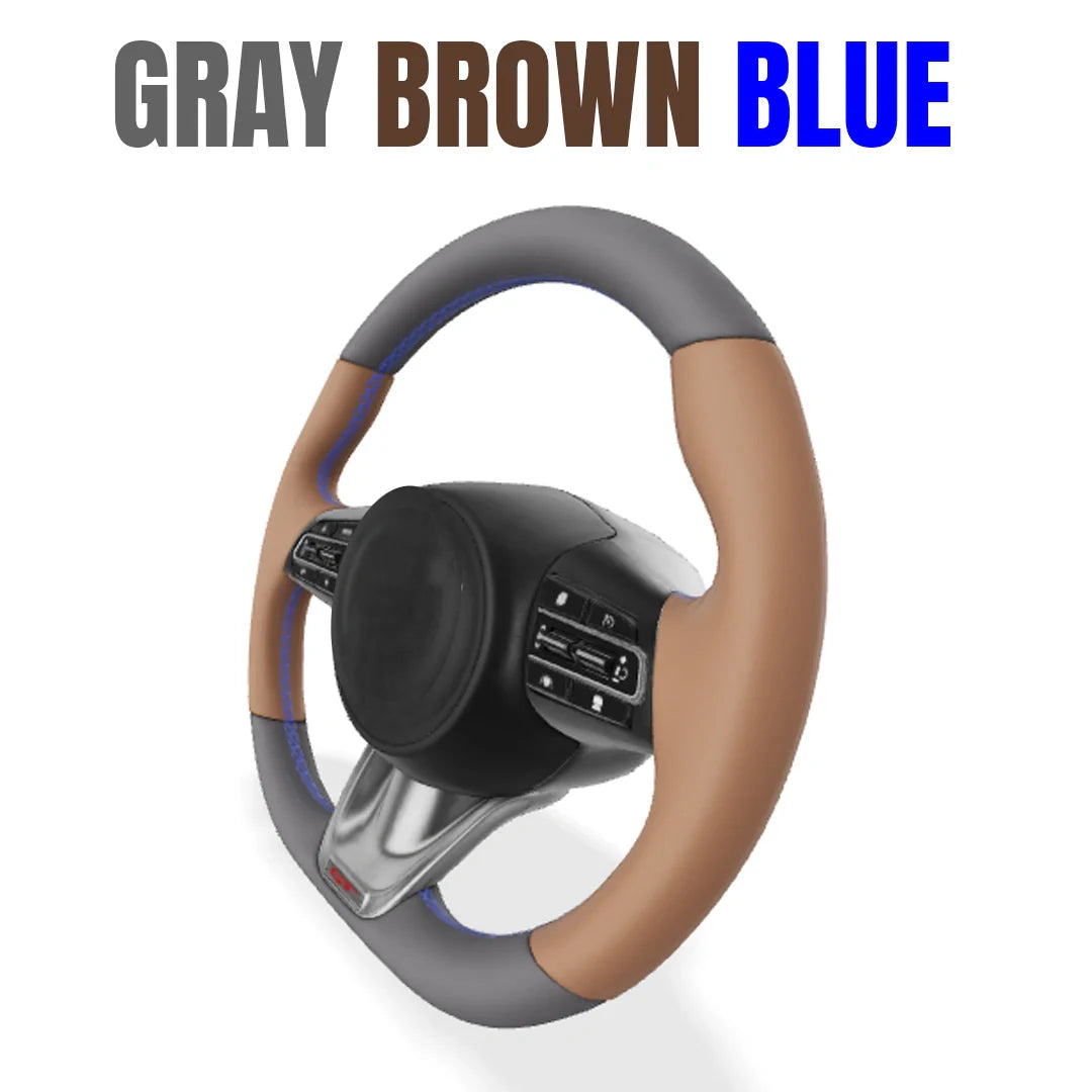 Premium Leather  Customization Steering Wheel Cover – DIY Sew Edition