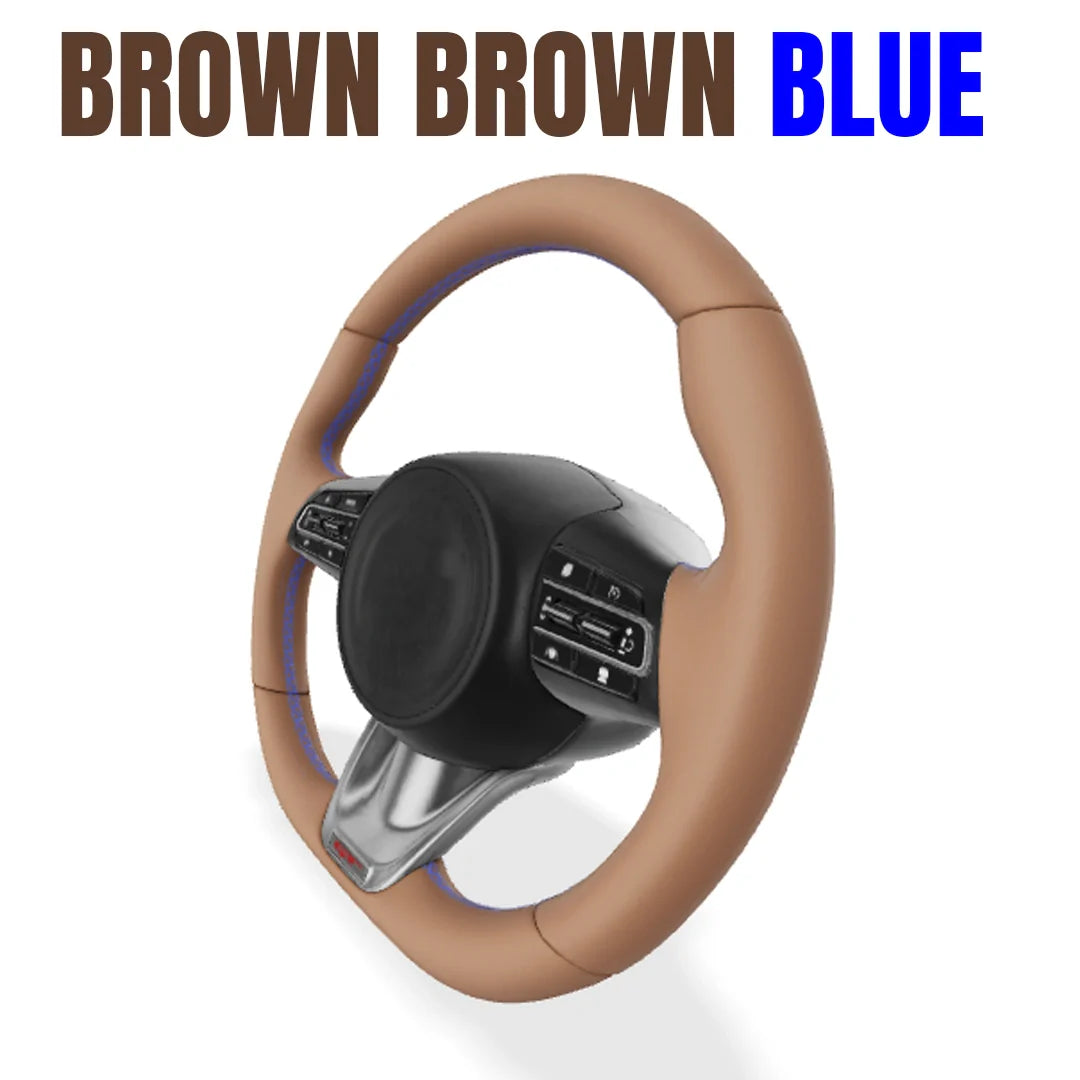 Premium Leather  Customization Steering Wheel Cover – DIY Sew Edition