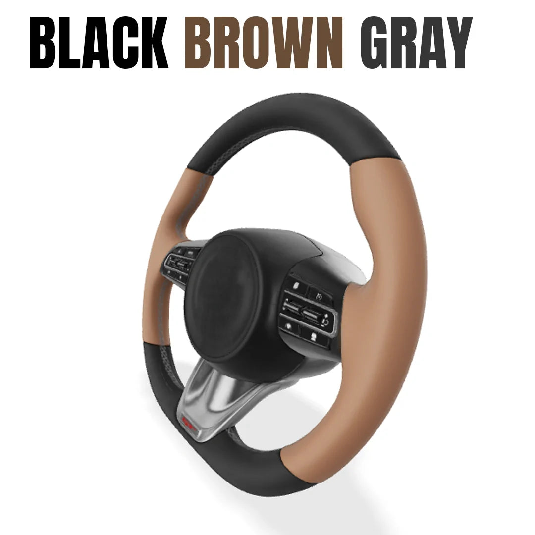 Premium Leather  Customization Steering Wheel Cover – DIY Sew Edition