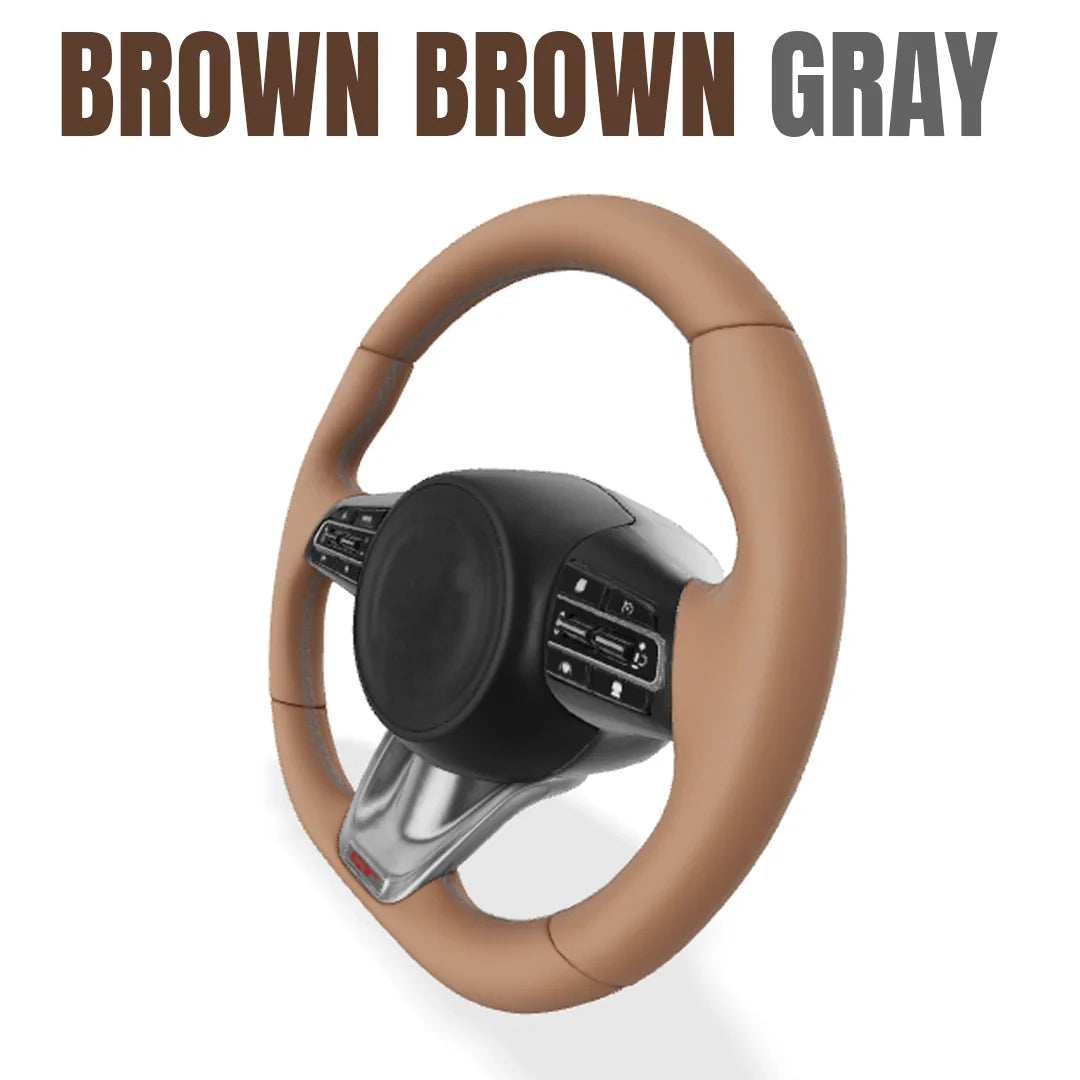 Premium Leather  Customization Steering Wheel Cover – DIY Sew Edition