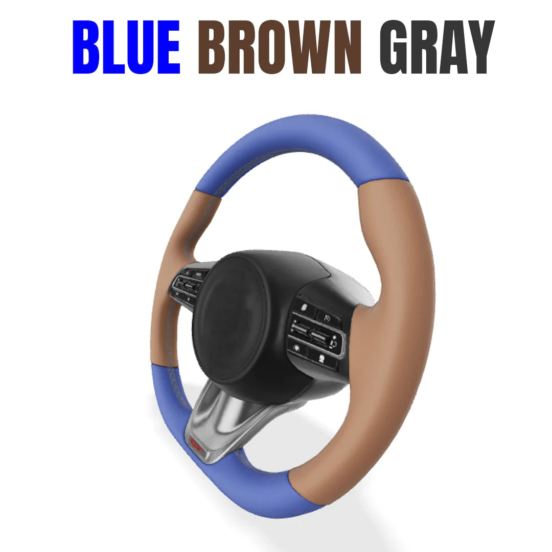 Premium Leather  Customization Steering Wheel Cover – DIY Sew Edition
