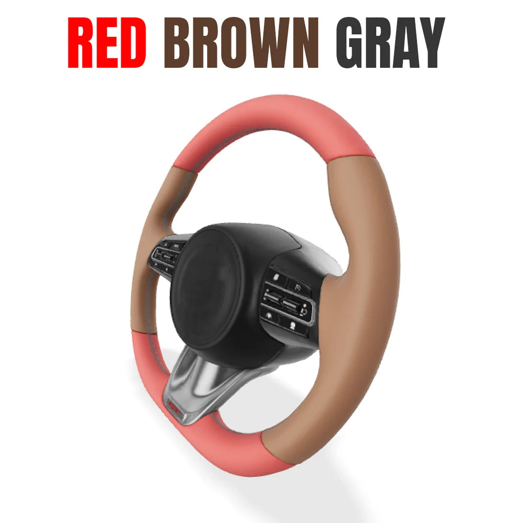 Premium Leather  Customization Steering Wheel Cover – DIY Sew Edition