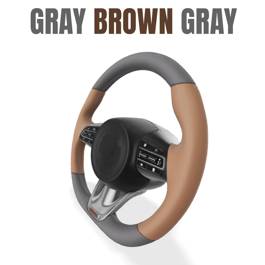 Premium Leather  Customization Steering Wheel Cover – DIY Sew Edition