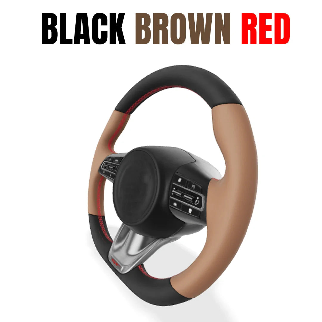 Premium Leather  Customization Steering Wheel Cover – DIY Sew Edition